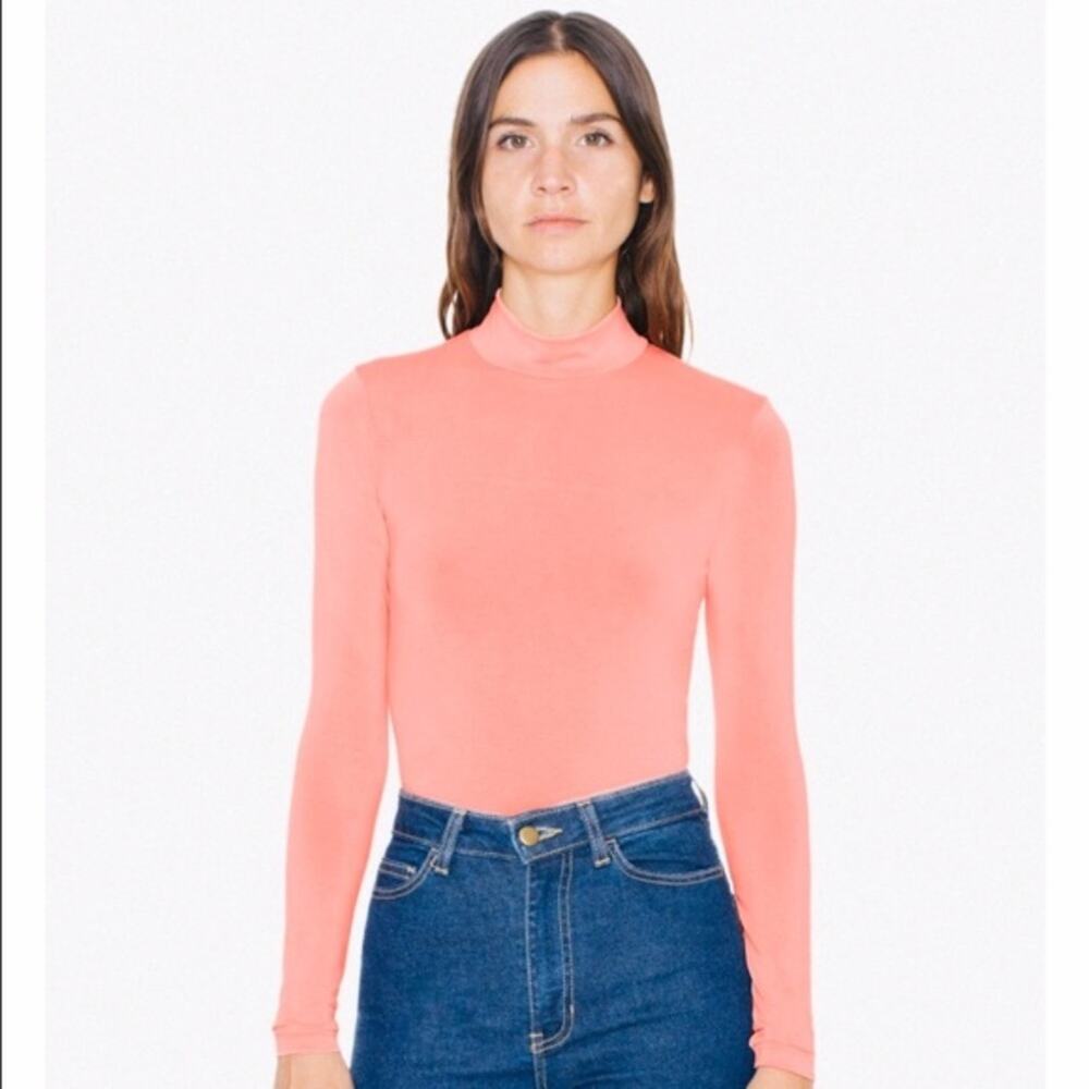 Aa Brushed Jersey Turtleneck Top pink